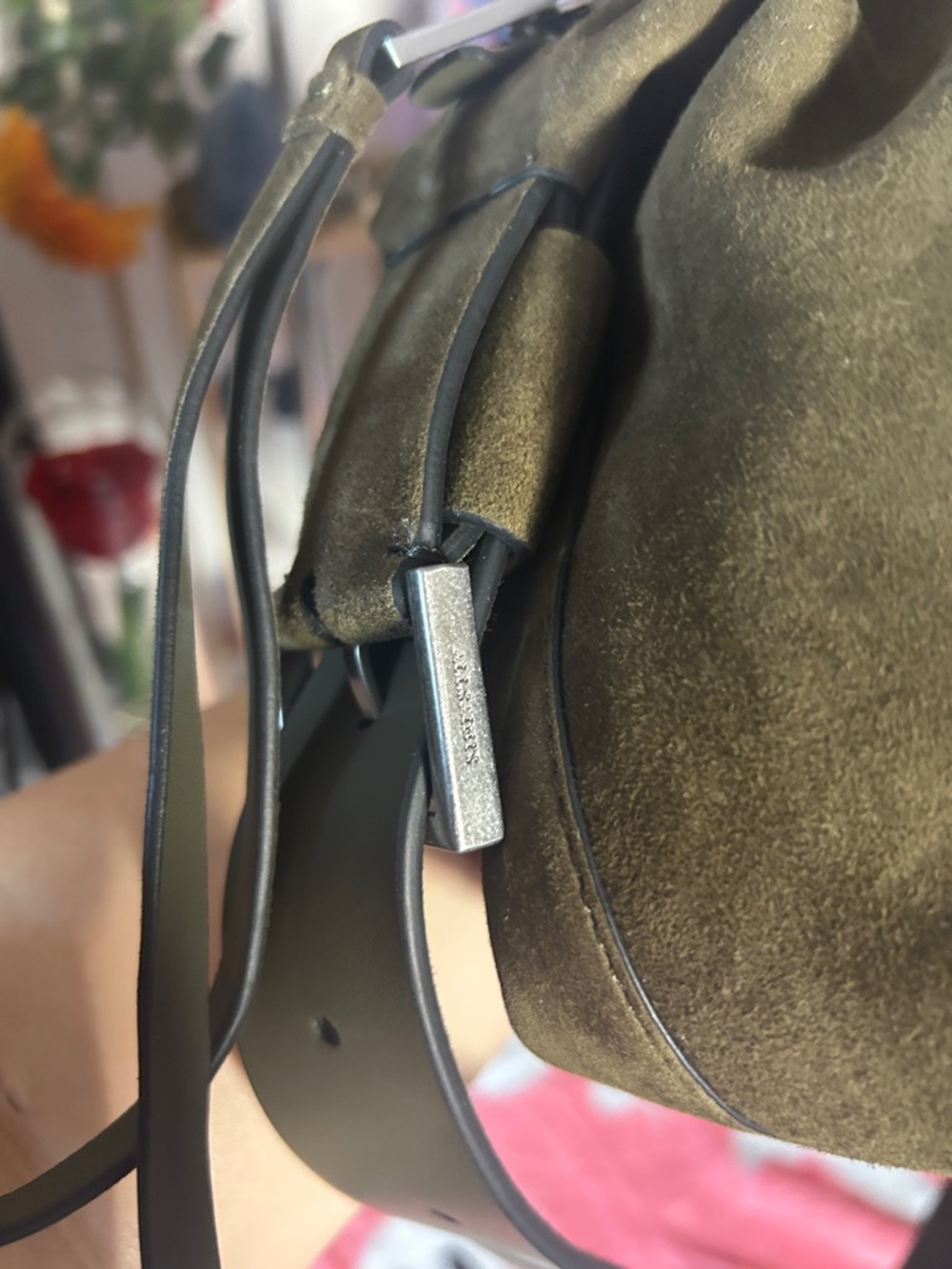 AllSAINTS Olive Vega Suede Shoulder Bag - Picture 15 of 15